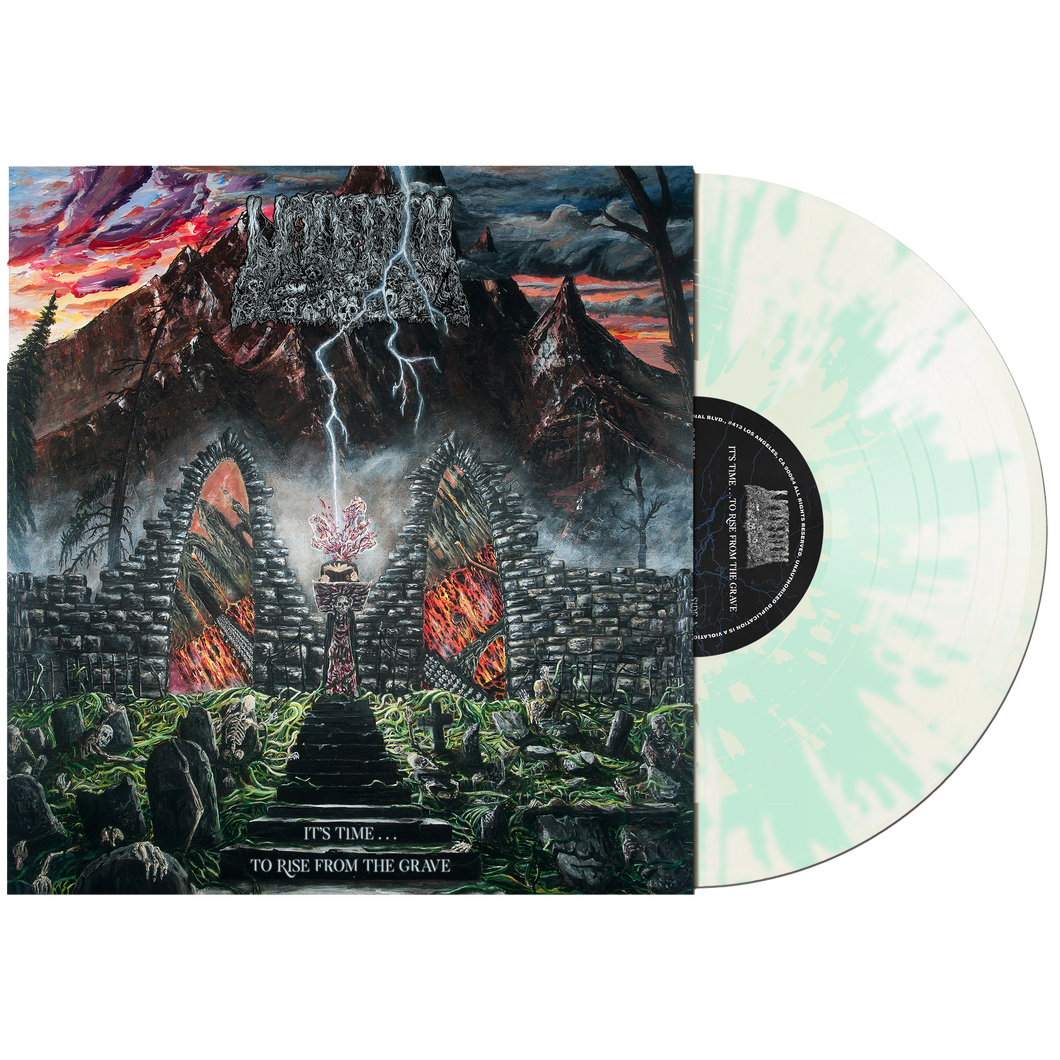 It's Time...To Rise From the Grave - Milky Clear with Glow in the Dark Lightning Splatter ::Limited to 300::
